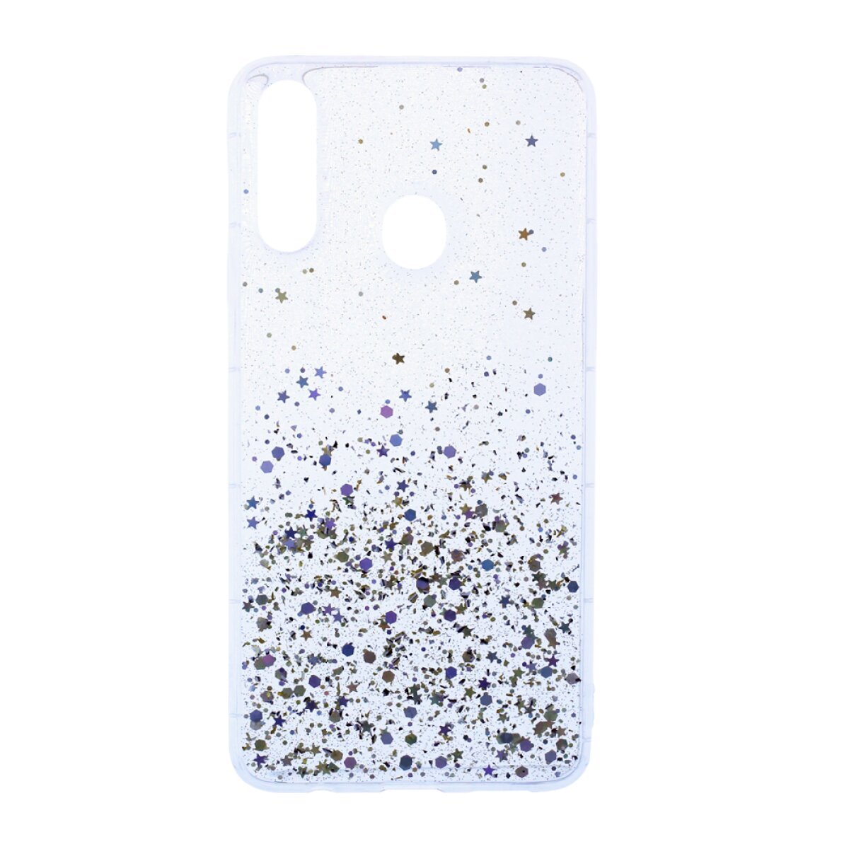 Husa Cover Silicon Brilliant Glitter pentru Samsung Galaxy A20s Transparent