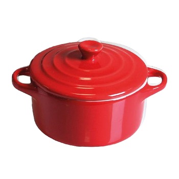 Vas ceramic pentru cuptor Cassatex, 10 cm, rosu Vas ceramic pentru cuptor Cassatex, 10 cm, rosu