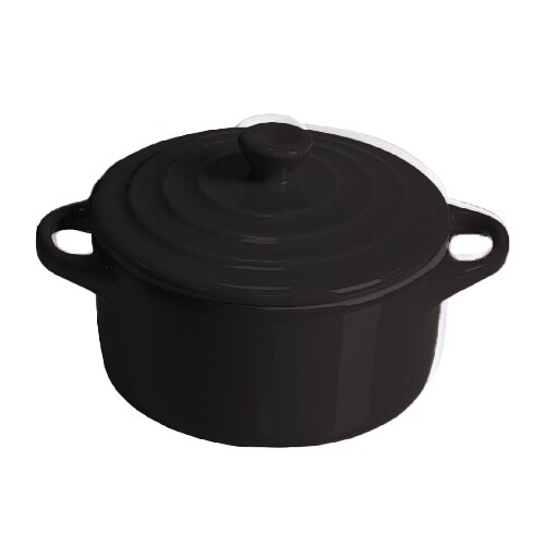 Vas ceramic Cassatex, pentru cuptor 12 cm, negru