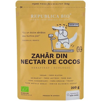 Zahar din nectar de cocos Republica BIO, 200g Zahar din nectar de cocos Republica BIO, 200g