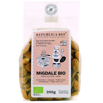 Migdale fara gluten Republica BIO, 200g Migdale fara gluten Republica BIO, 200g