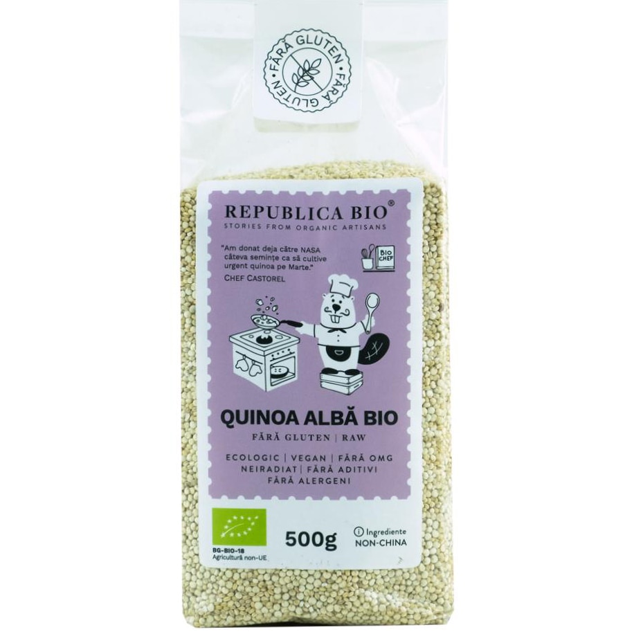 Quinoa alba fara gluten Republica BIO, 500g