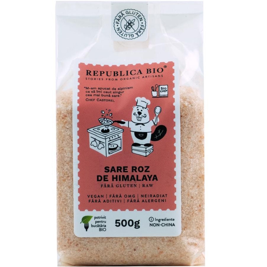 Sare roz de Himalaya fara gluten Republica BIO, 500g