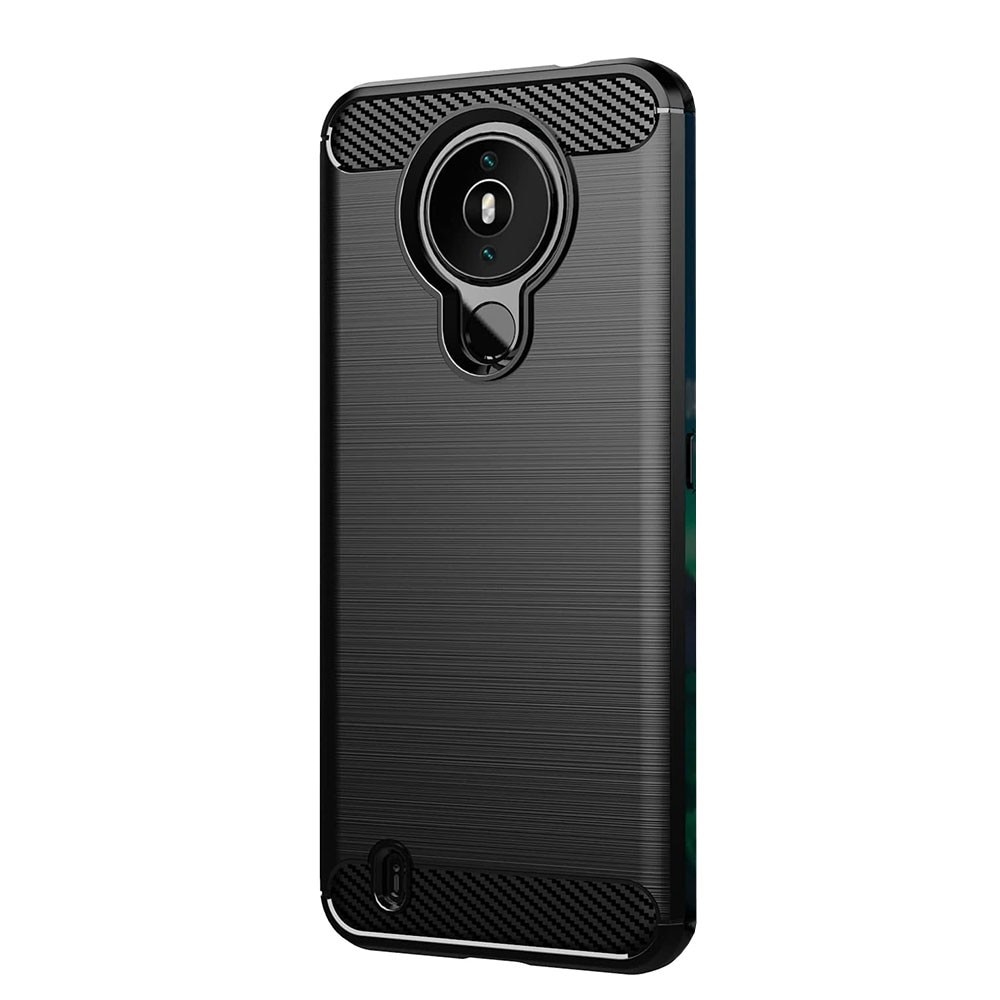Husa Flexibila HTP® Carbon compatibila cu Nokia 1.4, Black