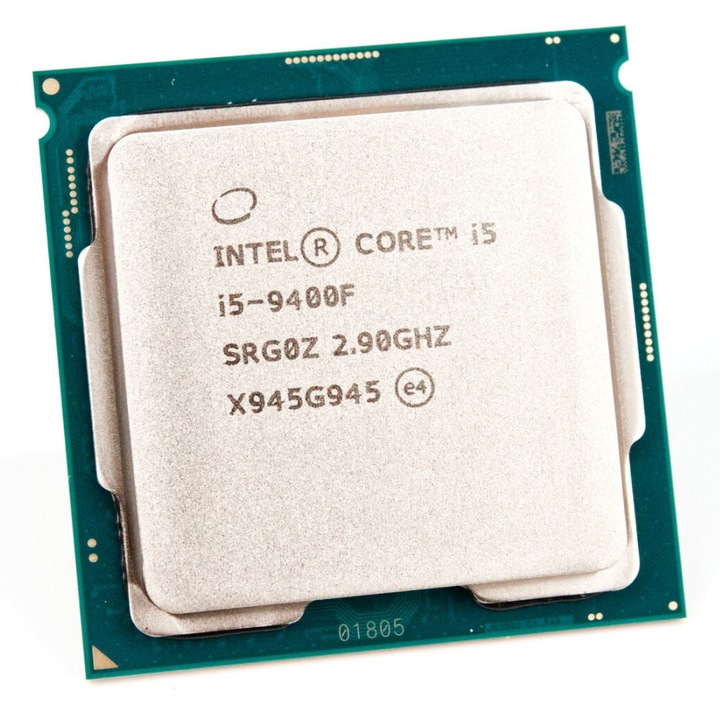 Процесор Intel Core i5 9400F 2.9GHz, Coffee Lake, Socket 1151 v2, тава, без охладител, bulk