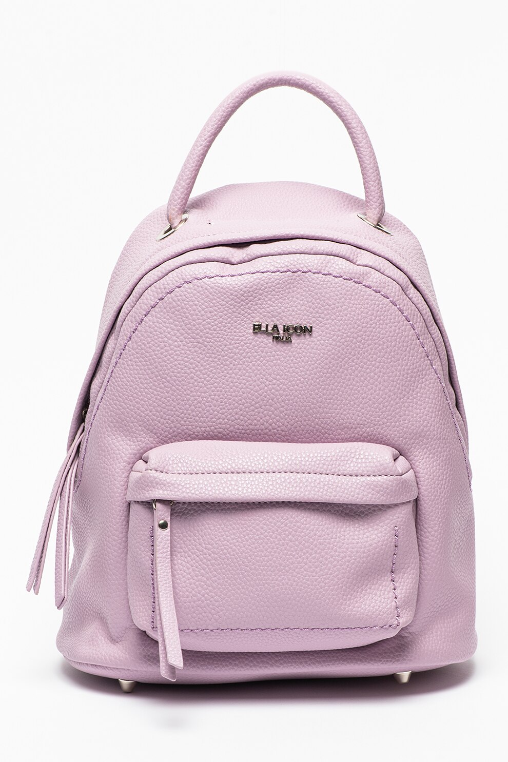 Ella Icon, Rucsac de piele ecologica cu buzunar exterior Luana, Alb fildes