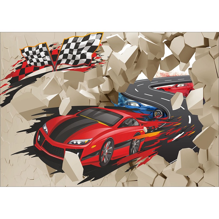 Fototapet copii Formula 1, premium, multicolor, 200 x 300 cm