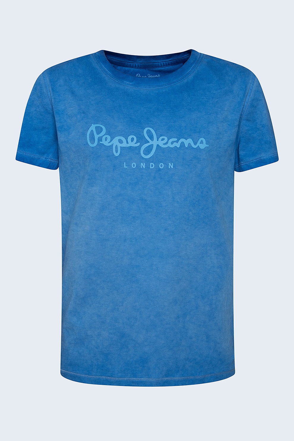 Pepe Jeans London, Tricou cu imprimeu logo, Albastru inchis, 105 CM