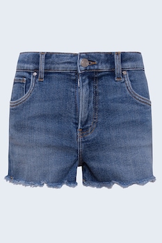Pepe Jeans London, Pantaloni scurti de denim cu talie medie, albastru inchis/alb, 164 CM Pepe Jeans London, Pantaloni scurti de denim cu talie medie, albastru inchis/alb, 164 CM