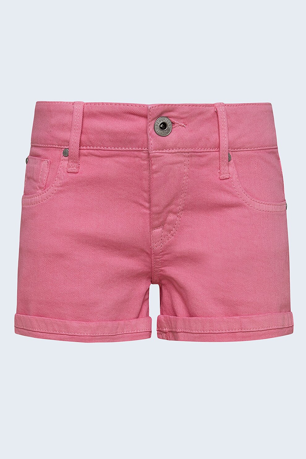 Pepe Jeans London, Pantaloni scurti de denim uni, Roz