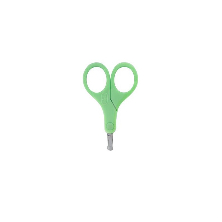 Forfecuta cu varf rotunjit pentru bebelusi Chicco 130307, Verde