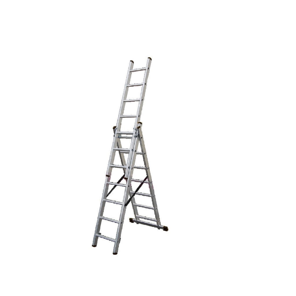 Scara din aluminiu, 3 tronsoane, 150 kg, inaltime maxima 4 cm