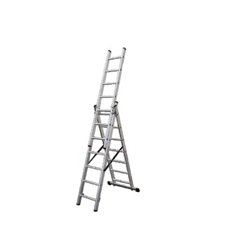 Scara din aluminiu, 3 tronsoane, 150 kg, inaltime maxima 4 cm Scara din aluminiu, 3 tronsoane, 150 kg, inaltime maxima 4 cm