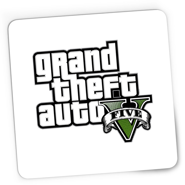 Mousepad Gaming Grand Theft Auto Logo GTA, 21x19 cm