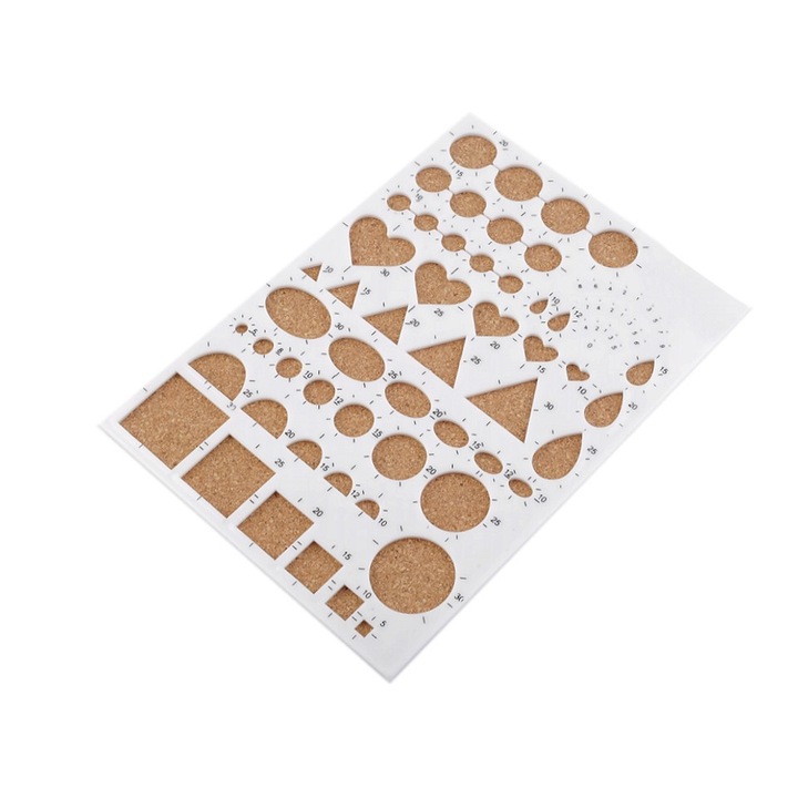 Шаблон за Квилинг с коркова опора 15 х 21 см, бял