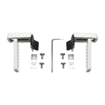 Set clema de prindere universala pentru rulouri, metalic, culoare alb, 2 buc Set clema de prindere universala pentru rulouri, metalic, culoare alb, 2 buc