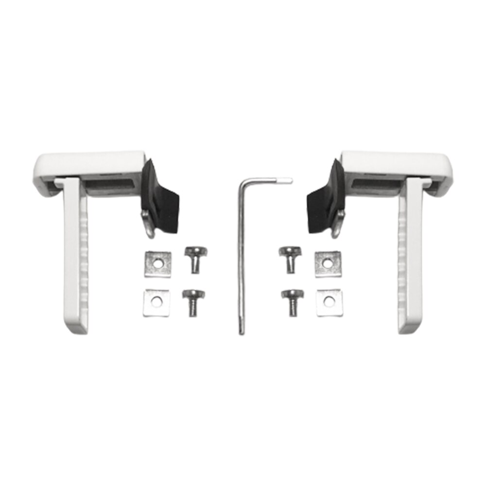 Set clema de prindere universala pentru rulouri, metalic, culoare alb, 12 buc