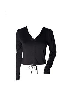 Bluza crop dama, neagra, marime one size Bluza crop dama, neagra, marime one size