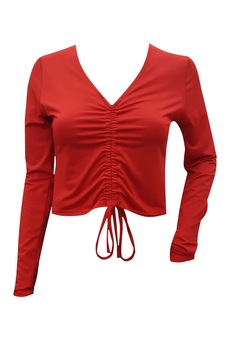 Bluza crop dama, rosie, marime one size Bluza crop dama, rosie, marime one size