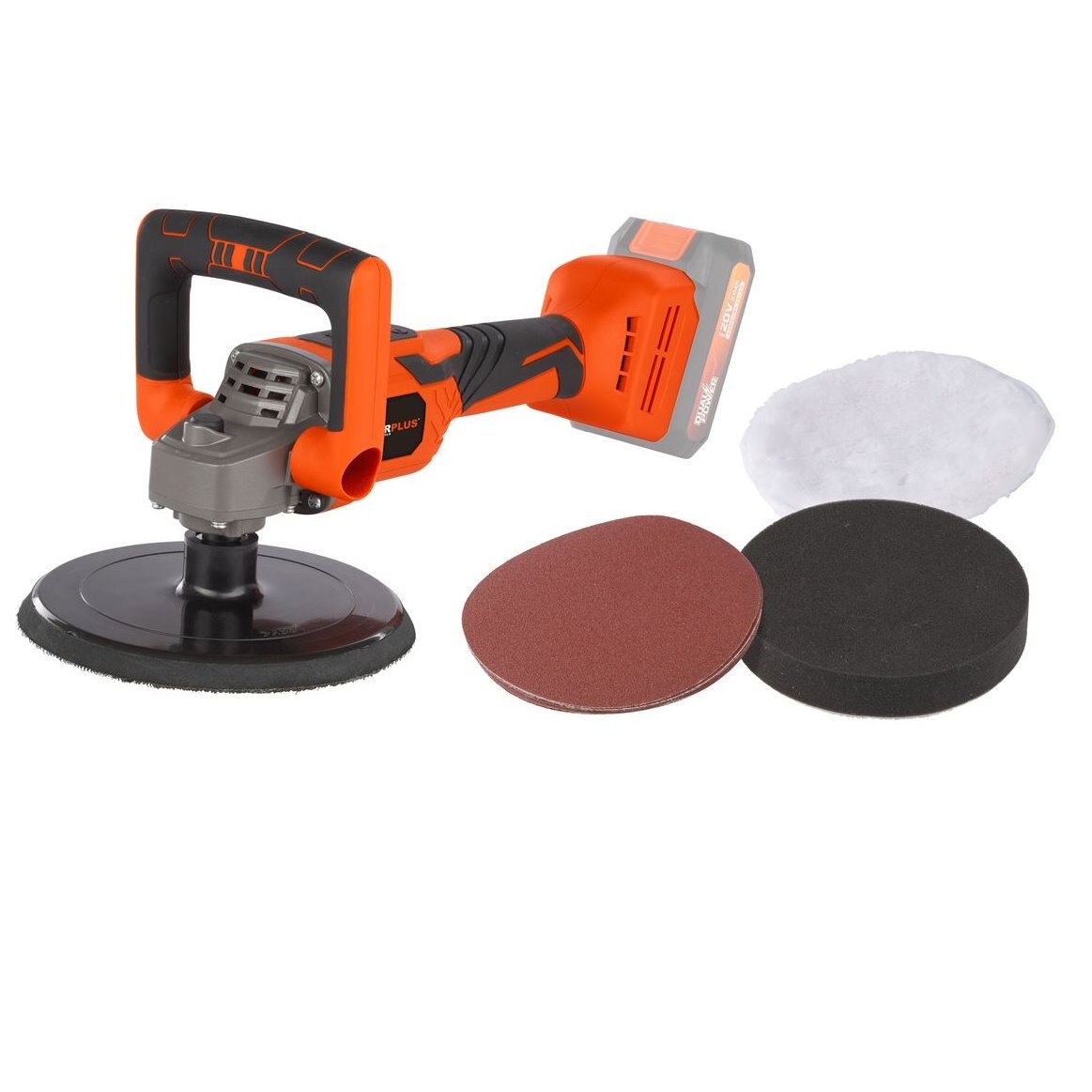 Masina de polisat, lustruit si slefuit cu acumulator Powerplus POWDP4070, 20V, reglaj cu afisaj electronic al turatiei