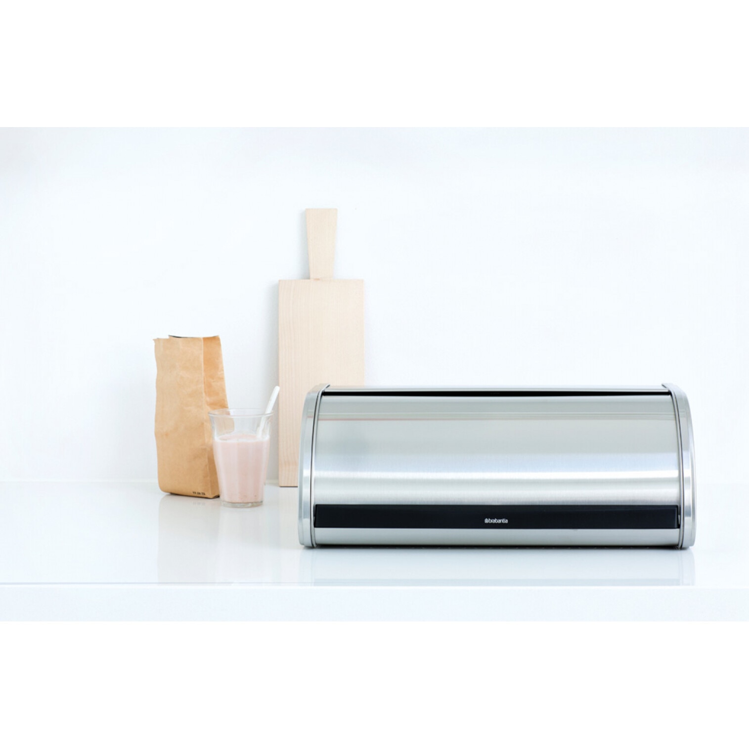 Кутия за хляб Brabantia, Неръждаема стомана, Сребист - eMAG.bg