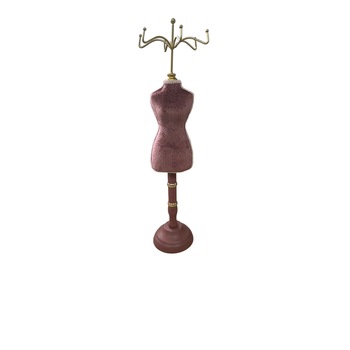 Suport organizator bijuterii tip manechin, 40 cm, Roz Auriu, BBL2279 Suport organizator bijuterii tip manechin, 40 cm, Roz Auriu, BBL2279
