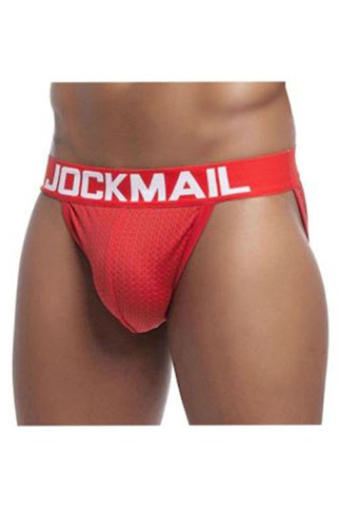 Férfi JockMail Push Up nyitott oldalhálós nadrág LL, Piros