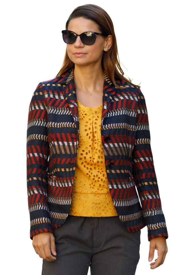 Sacou office, Giorgal, Fendi, cu imprimeu geometric