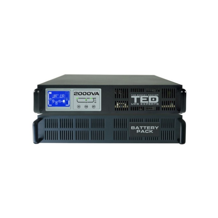 UPS monofazat 2000VA 2U Rackmount LCD