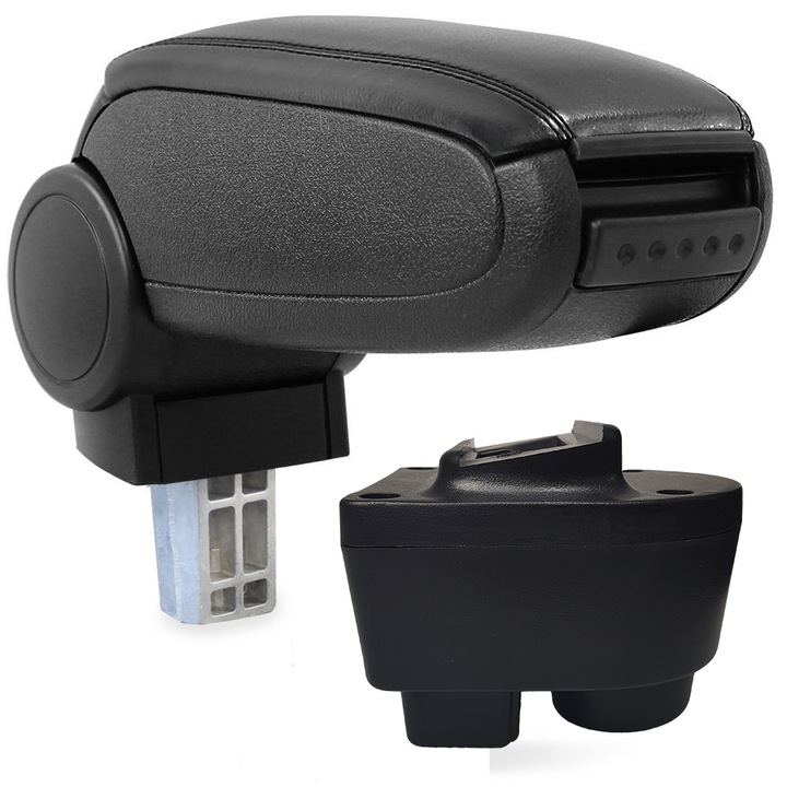 Cotiera pentru Opel Corsa C ( 09.2000-12.2009 ), marca AVR®, negru, capac piele ecologica cu cusatura neagra