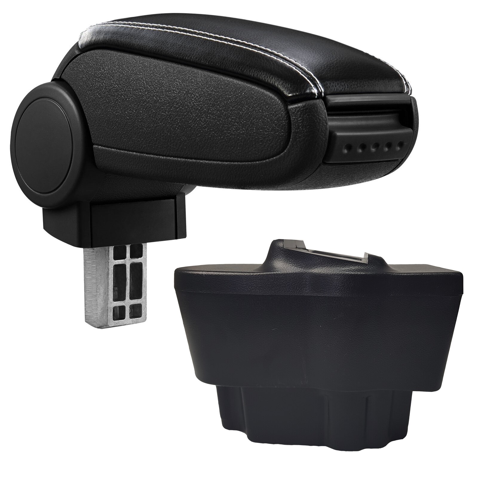 Cotiera Opel Corsa D (07.2006-2014) marca aVr - negru piele ecologica cu cusatura alba