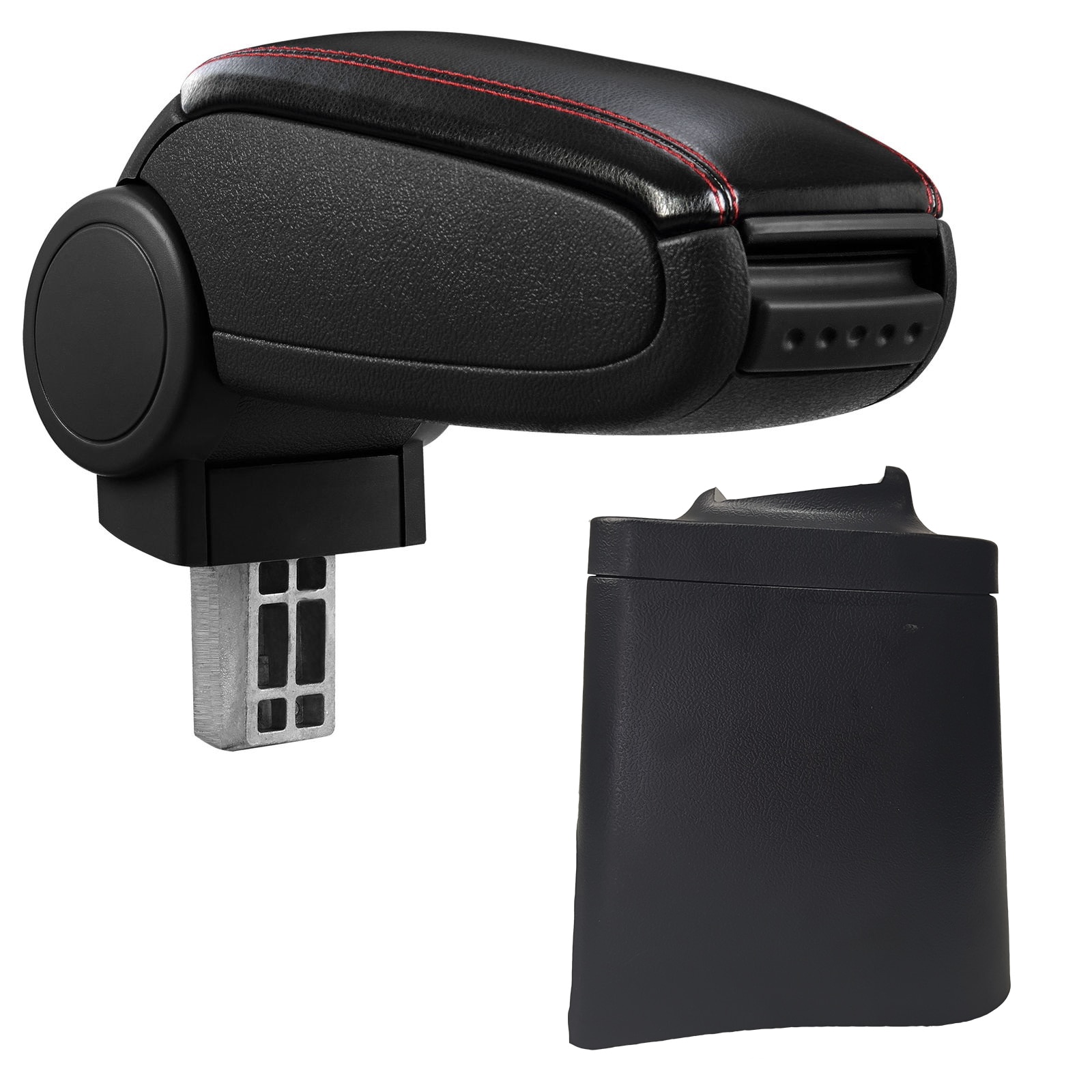 Cotiera Seat Ibiza 3 III 6L (02.2002-11.2009) marca aVr - negru piele ecologica cu cusatura rosie