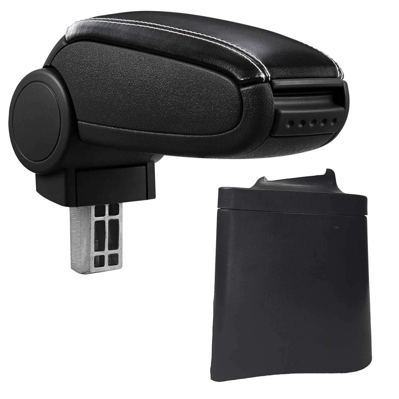 Cotiera Seat Ibiza 3 III 6L (02.2002-11.2009) marca aVr - negru piele ecologica cu cusatura alba