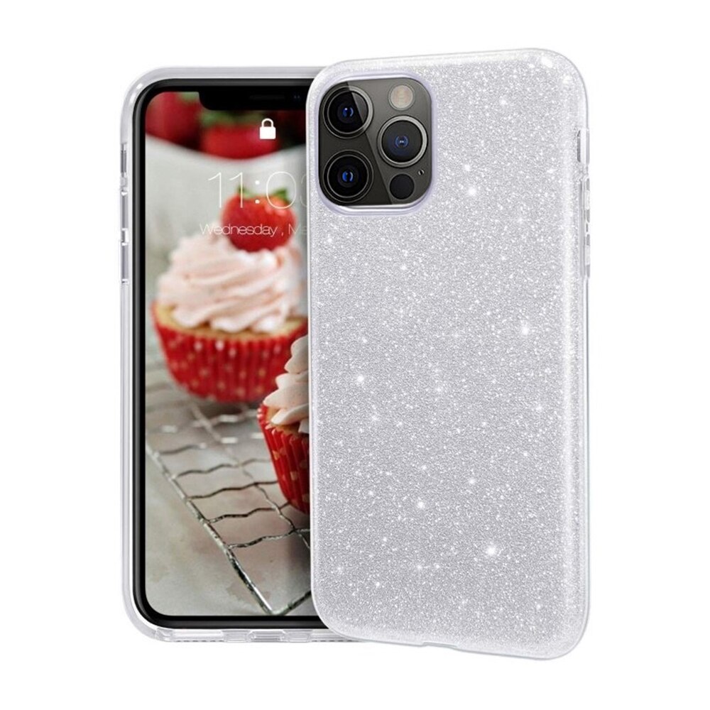 Husa compatibila cu iPhone 12 Pro Max shiny Argint