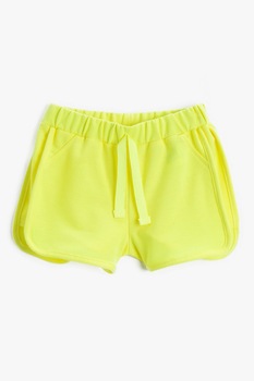 KOTON, Pantaloni scurti cu snur in talie, Verde lime, 104-110 CM KOTON, Pantaloni scurti cu snur in talie, Verde lime, 104-110 CM