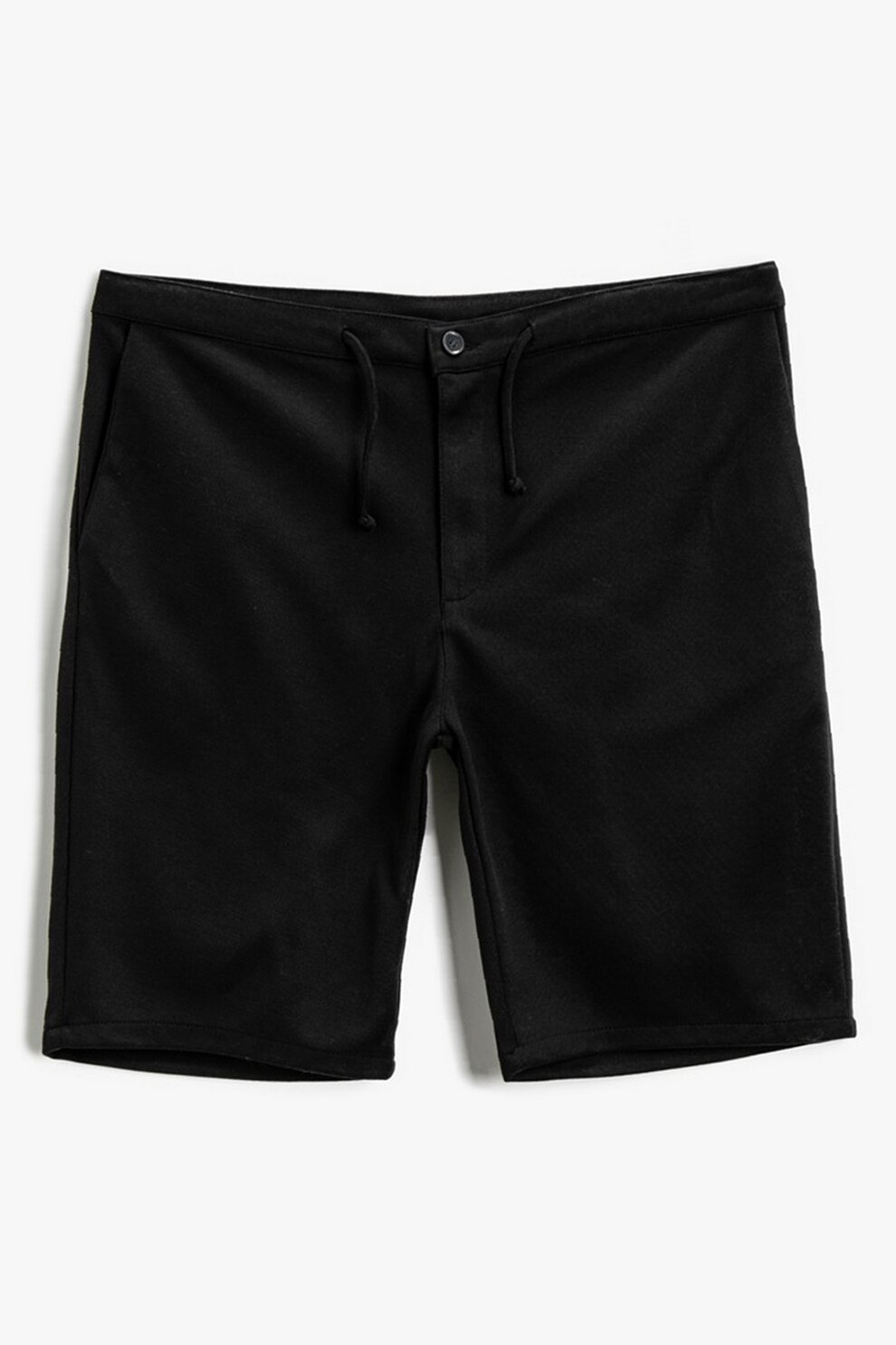 KOTON, Pantaloni scurti chino cu talie ajustabila, Negru