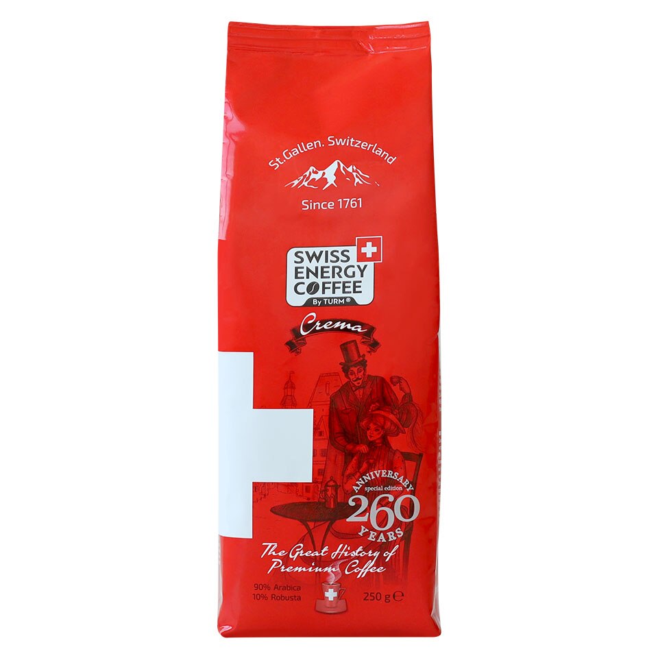 Cafea Macinata Crema Swiss Energy, 250 grame
