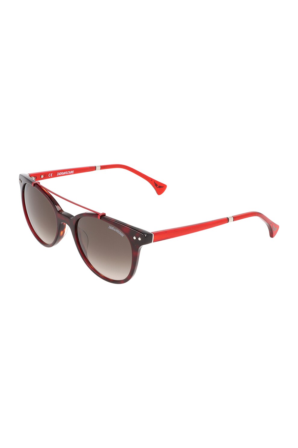 Zadig & voltaire, Ochelari de soare Top-Bar, Maro inchis/Rosu inchis, 50-20-140 Standard
