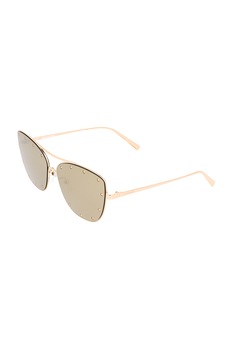 Zadig & voltaire, Ochelari de soare cat-eye cu lentile oglinda, Auriu, 59-15-135 Standard Zadig & voltaire, Ochelari de soare cat-eye cu lentile oglinda, Auriu, 59-15-135 Standard