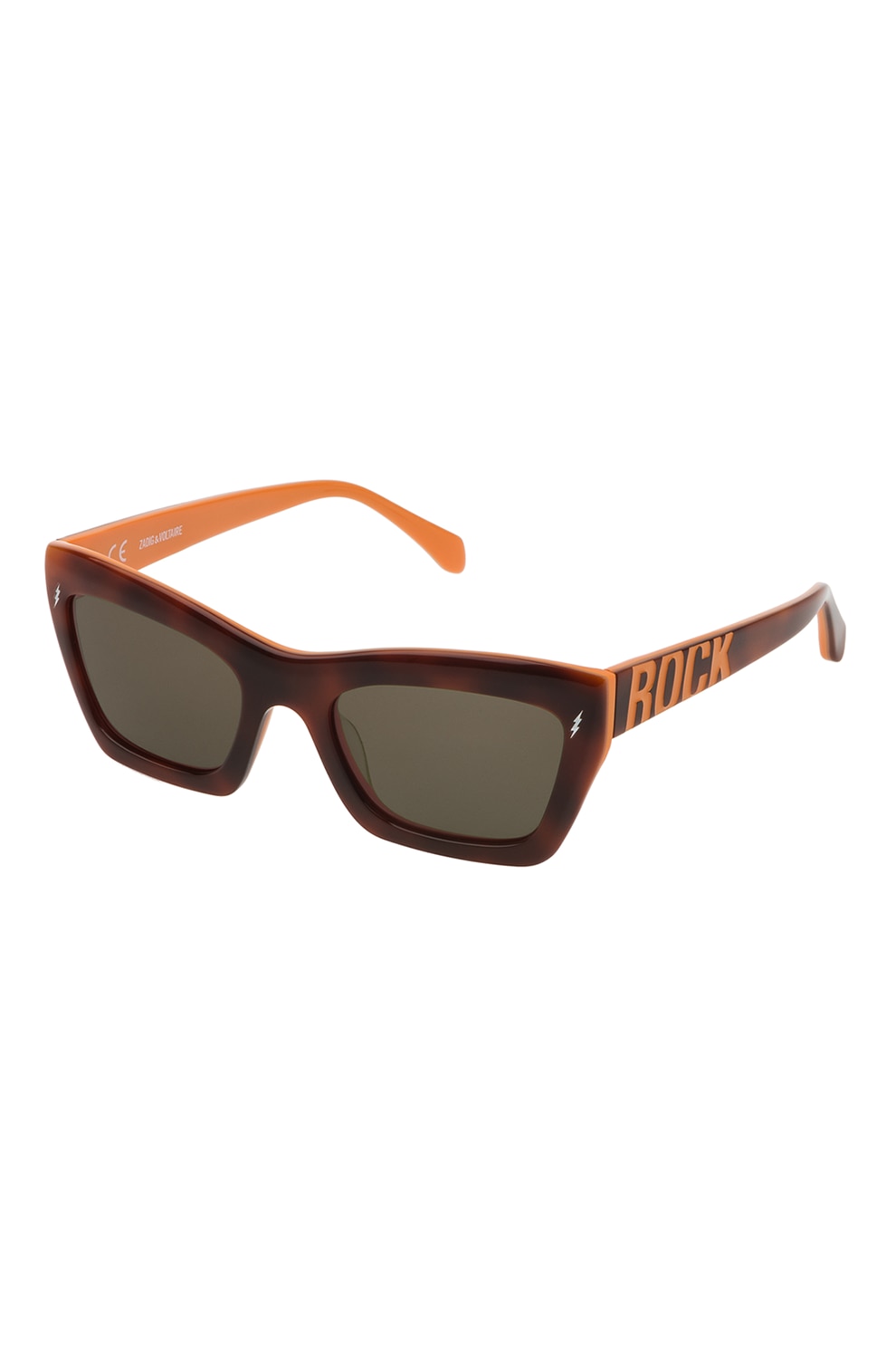 Zadig & voltaire, Ochelari de soare cat-eye, Maro coniac/Oranj, 53-21-140 Standard