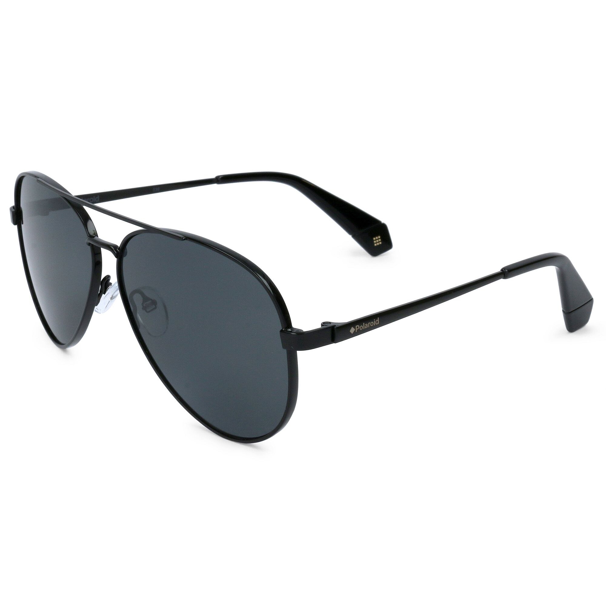 Ochelari de soare barbati Polaroid Aviator Shiny Black/Dark Grey Polarized PLD6069/S/X 807/M9