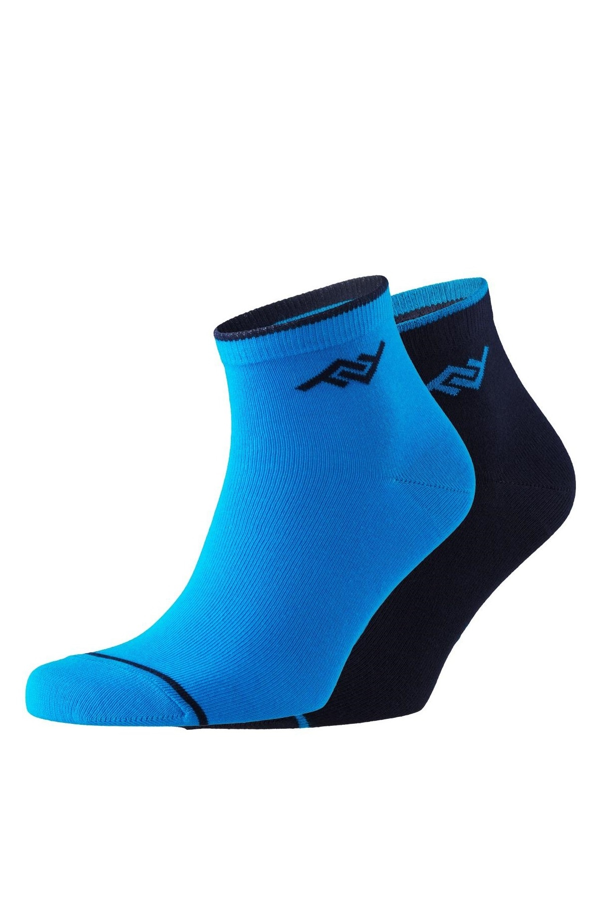 Set 2 perechi sosete pe glezna, Friends, 6314, Bumbac/Elastan, Albastru/Bluemarin