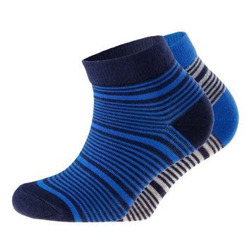 Set 2 perechi sosete Baieti, Friends, 8309, Pe glezna, Dungi, Bumbac/Elastan, Bleumarin/Albastru/Gri Set 2 perechi sosete Baieti, Friends, 8309, Pe glezna, Dungi, Bumbac/Elastan, Bleumarin/Albastru/Gri