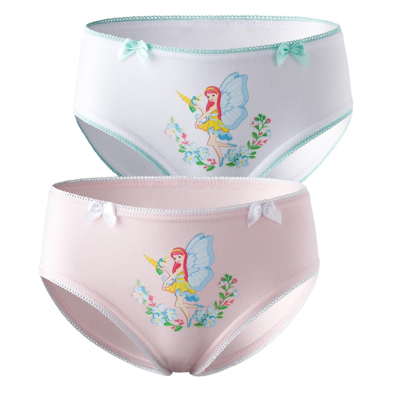 Set 2 perechi Chilotei Fete, Friends, 4156, Zane, Bumbac, Roz/Alb