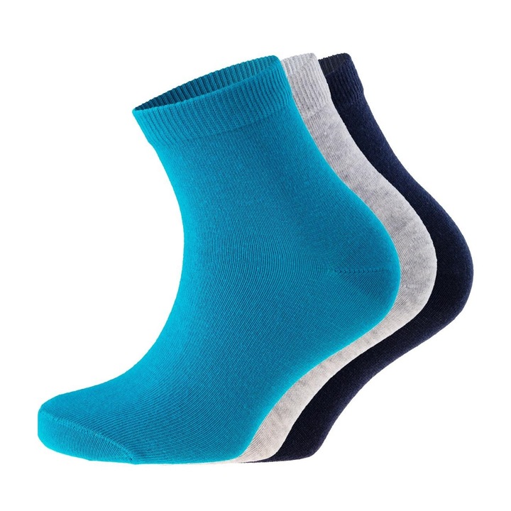 Комплект от 3 чифта чорапи Boys, Friends, 8306, Дълги, Памук/Еластан, Черни/Сиви/Тъмноси