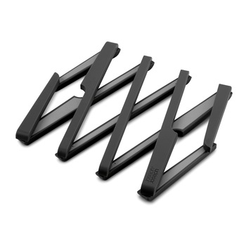 Suport extensibil tavi incinse Joseph Joseph, Otel, nailon si silicon, Negru, 5x20 cm Suport extensibil tavi incinse Joseph Joseph, Otel, nailon si silicon, Negru, 5x20 cm