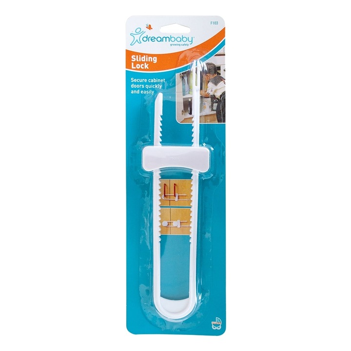 Плъзгащ заключващ механизъм Dreambaby, За врати на гардероби и шкафове