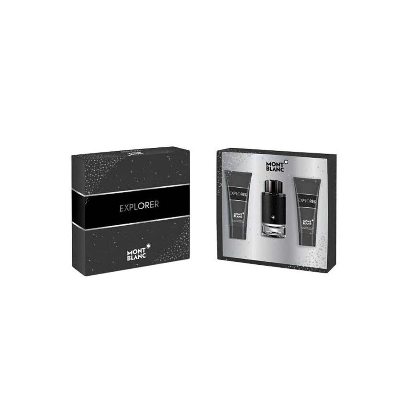 Set pentru barbati Mont Blanc, Explorer, Apa de parfum 100 ml, Gel de dus 100 ml, Aftershave 100 ml