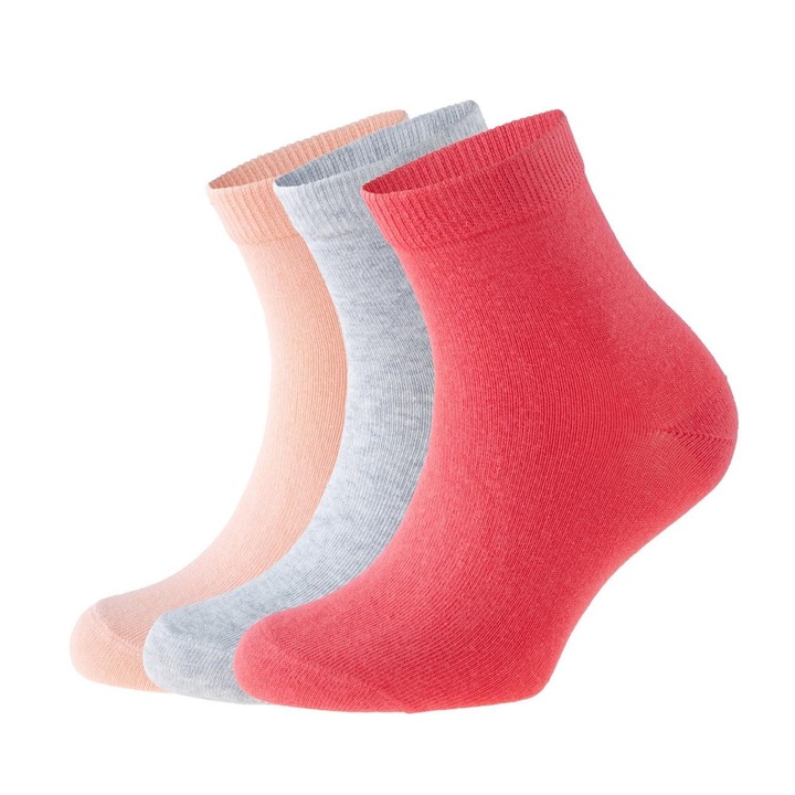 Комплект от 3 чифта чорапи Girls, Friends, 9306, Дълги, Памук/Еластан, Розови/Сиви/Прасковени