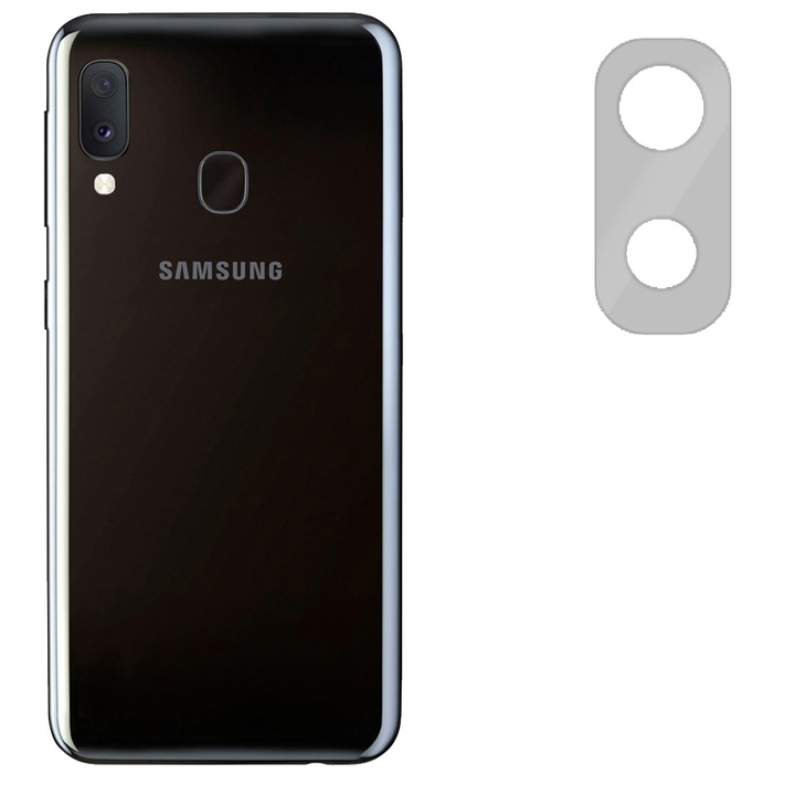 Set 3 folii SILKASE pentru Samsung A20e, protectie camera foto, silicon regenerabil
